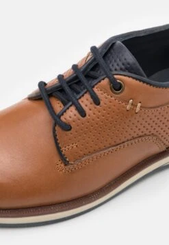 Friboo Leather - Sportieve Veterschoenen - Cognac -Friboo 4c0cb50b18b74ec98c33069fc784604f