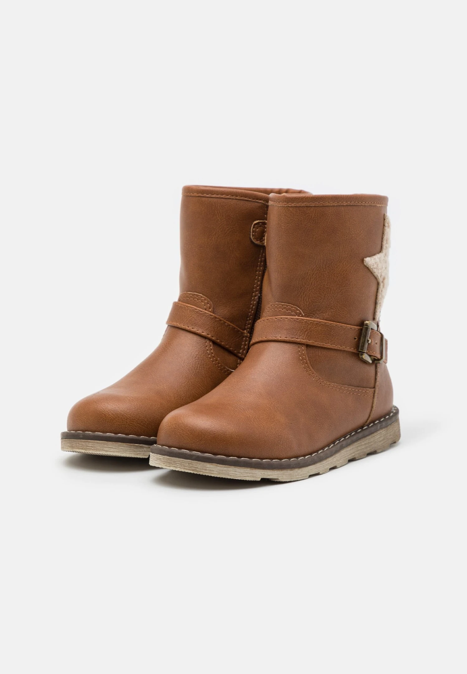 Friboo Korte Laarzen - Cognac 4 Friboo Korte Laarzen - Cognac - Afbeelding 2