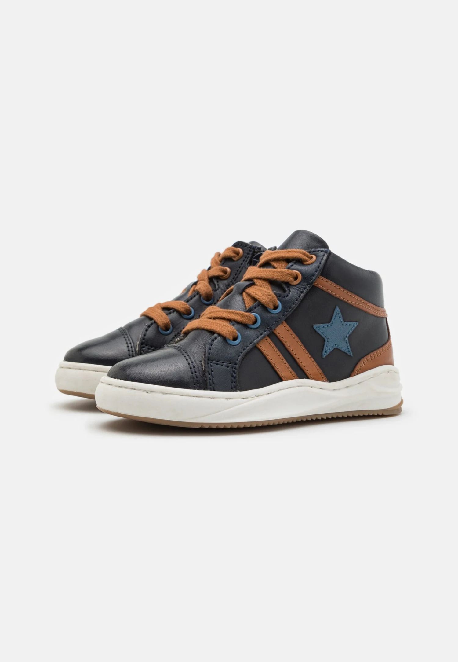 Friboo Leather - Sneakers Hoog - Dark Blue 4 Friboo Leather - Sneakers Hoog - Dark Blue - Afbeelding 2