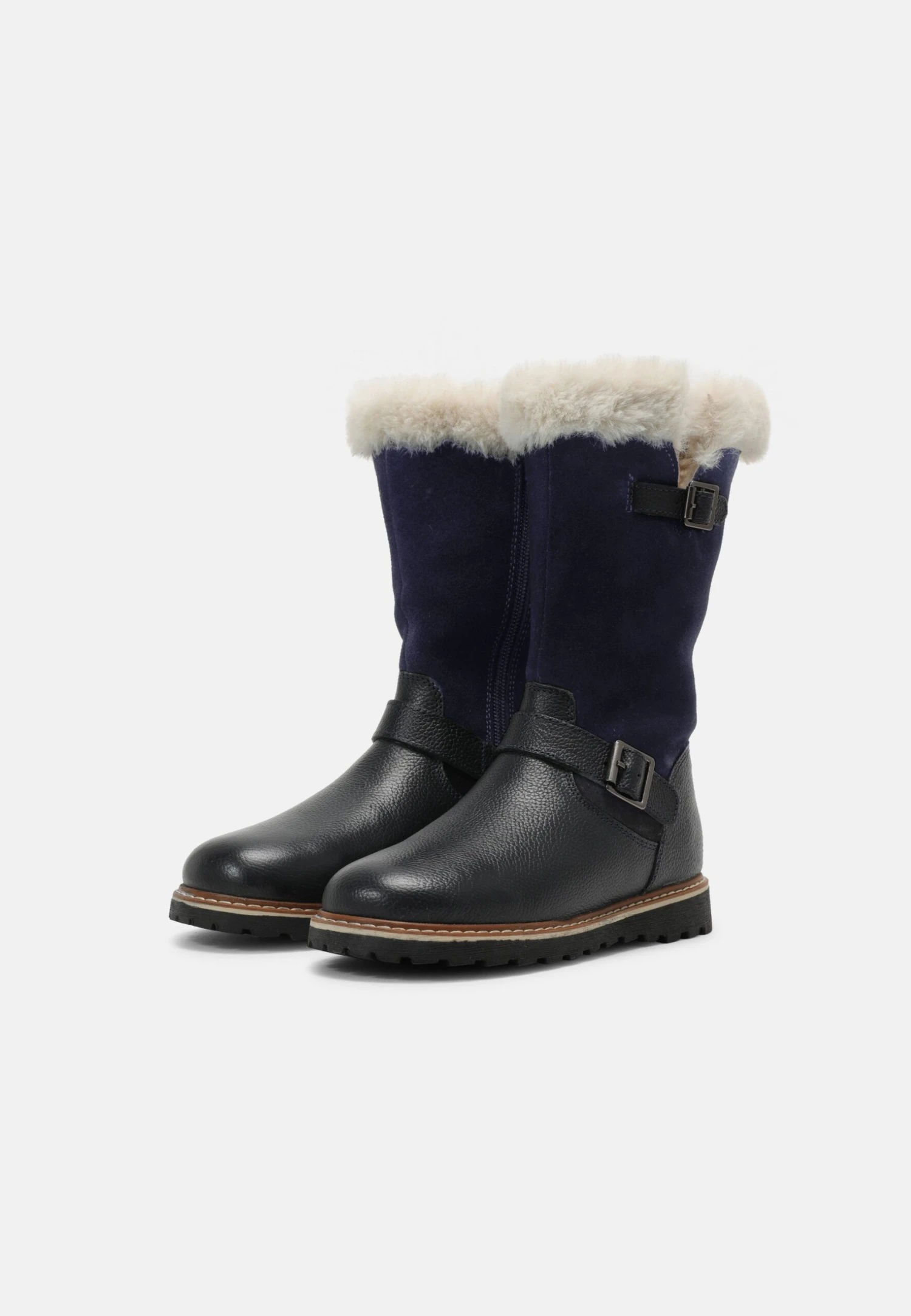 Friboo Leather - Snowboots- Dark Blue 4 Friboo Leather - Snowboots- Dark Blue - Afbeelding 2